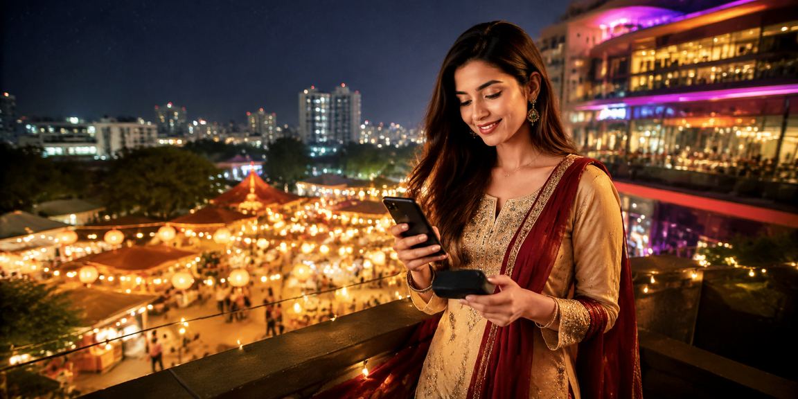 গাজীপুরের রাতের বাজারে মোবাইলে ডিপোজিট করছেন একজন ব্যবহারকারী